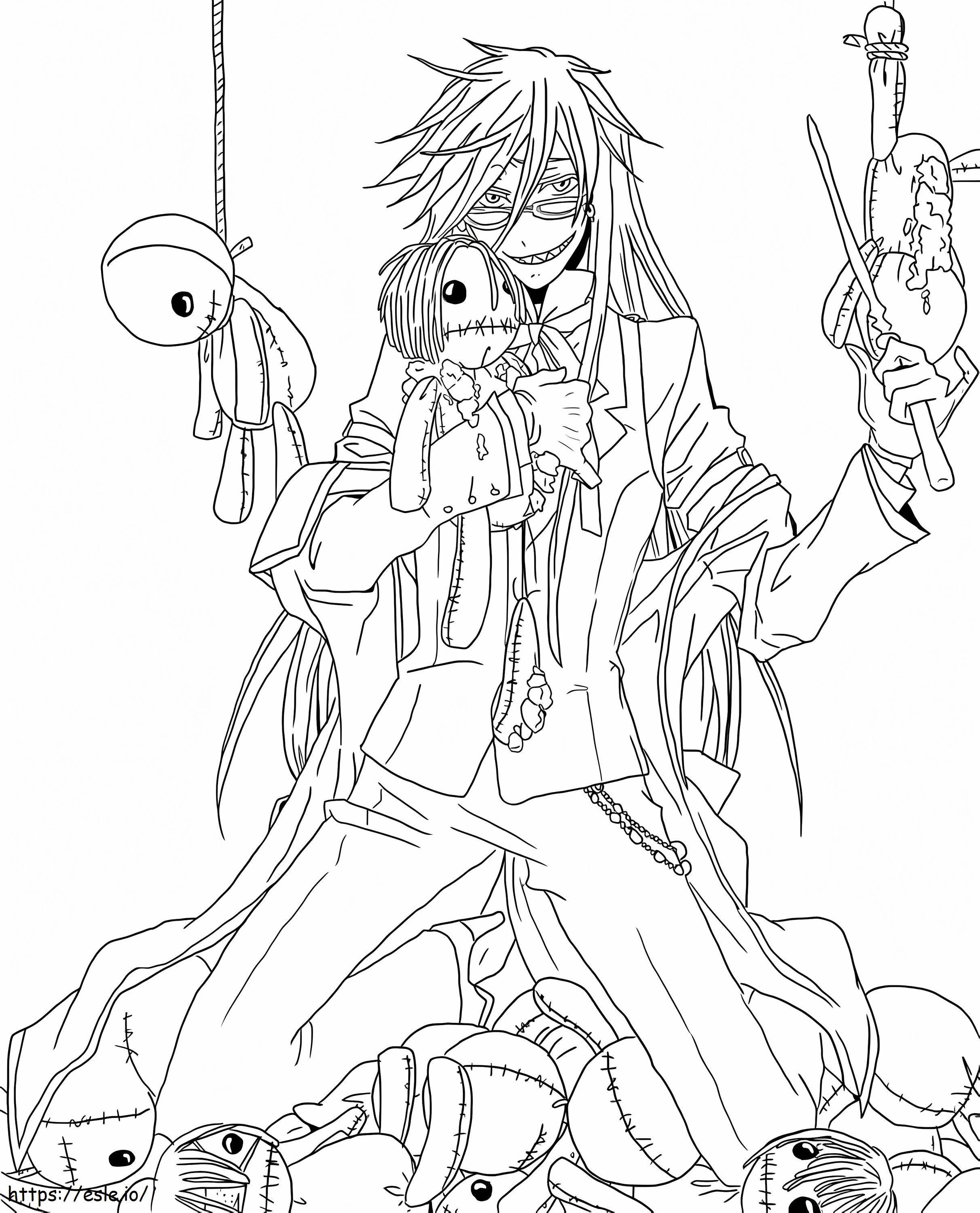 Grell Sutcliff From Black Butler coloring page