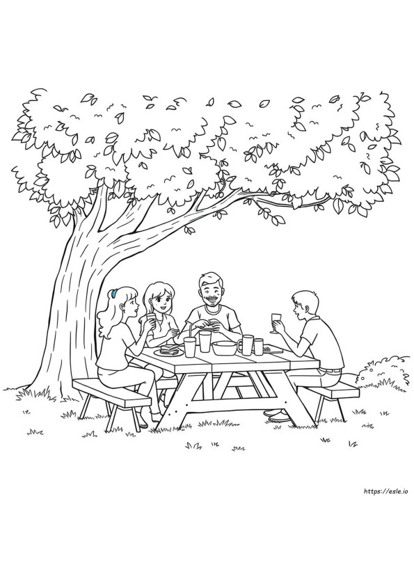 Desenhos De Piquenique Para Colorir