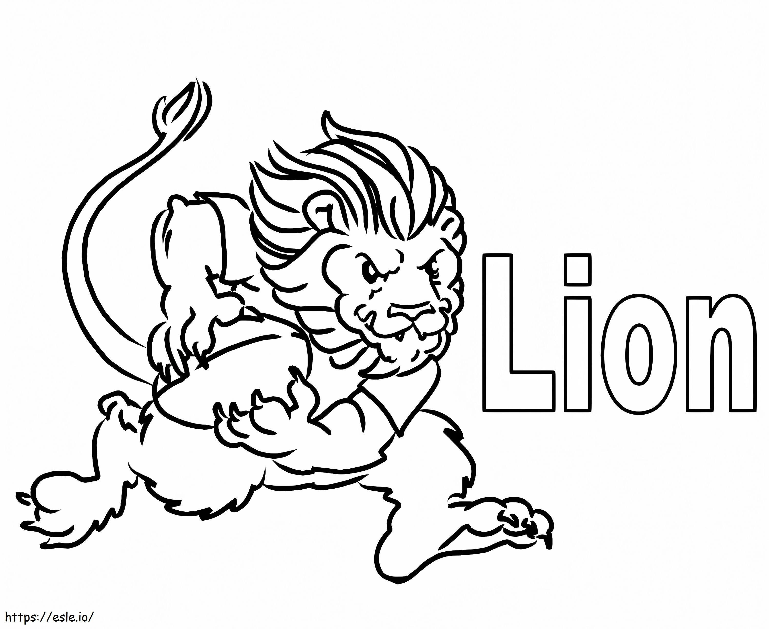 Coloriage Un lion joue au rugby à imprimer dessin