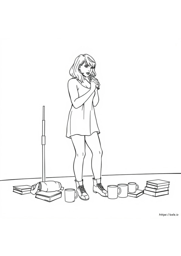 Kolorowanki Taylor Swift The Tortured Poets Department
