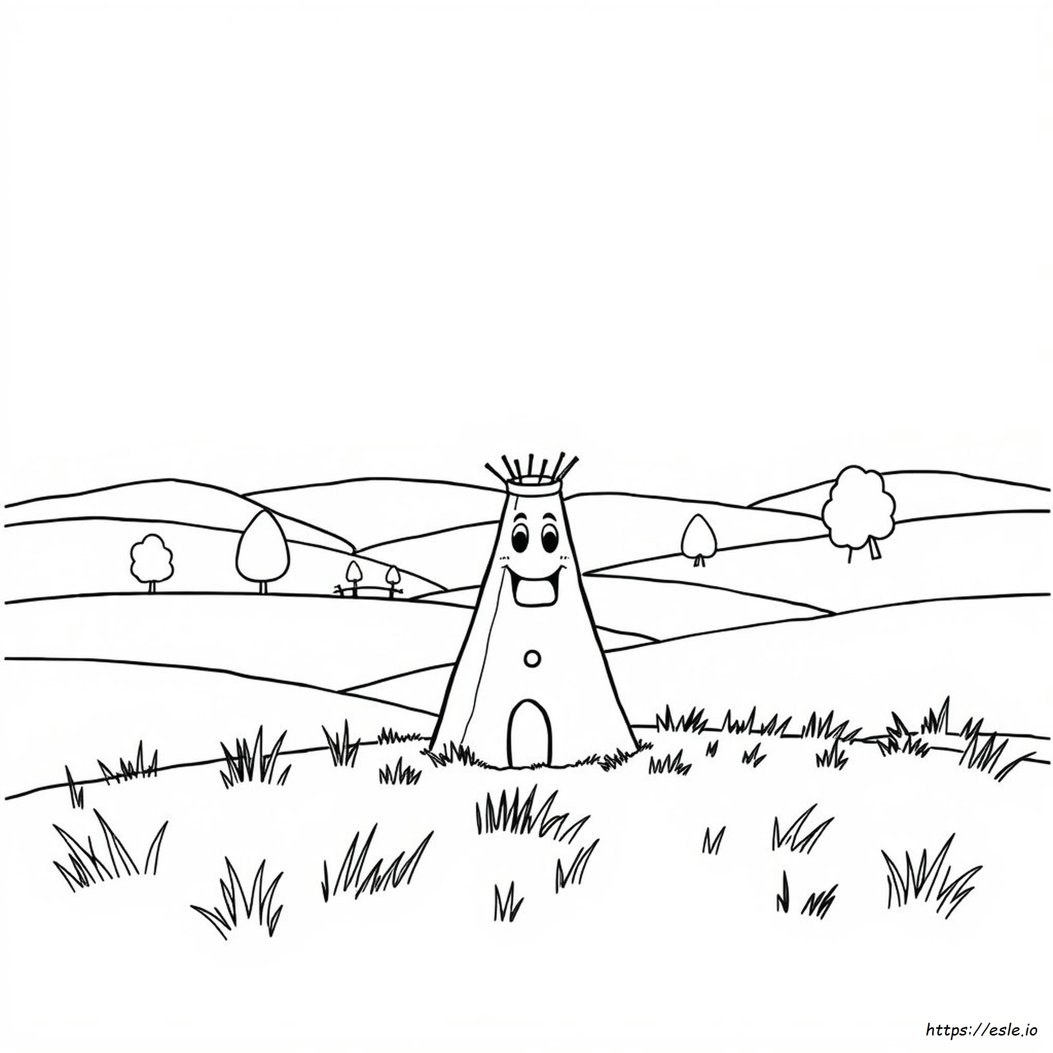 Wigwam Para Colorear