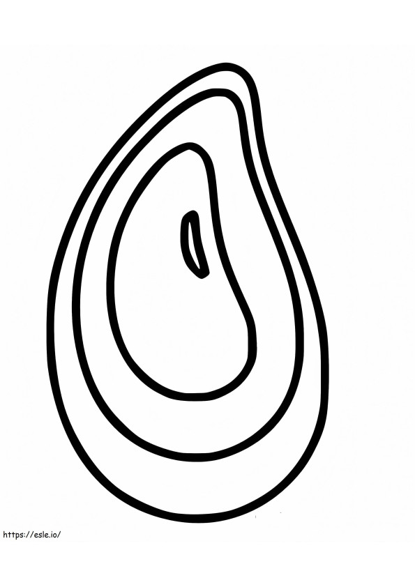Easy Mussel coloring page