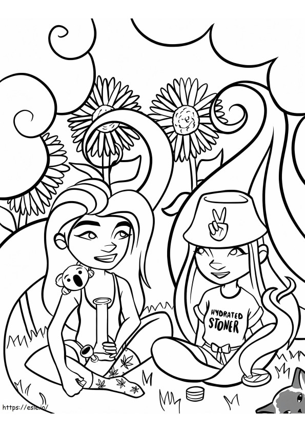 Hydrated Stoner coloring page