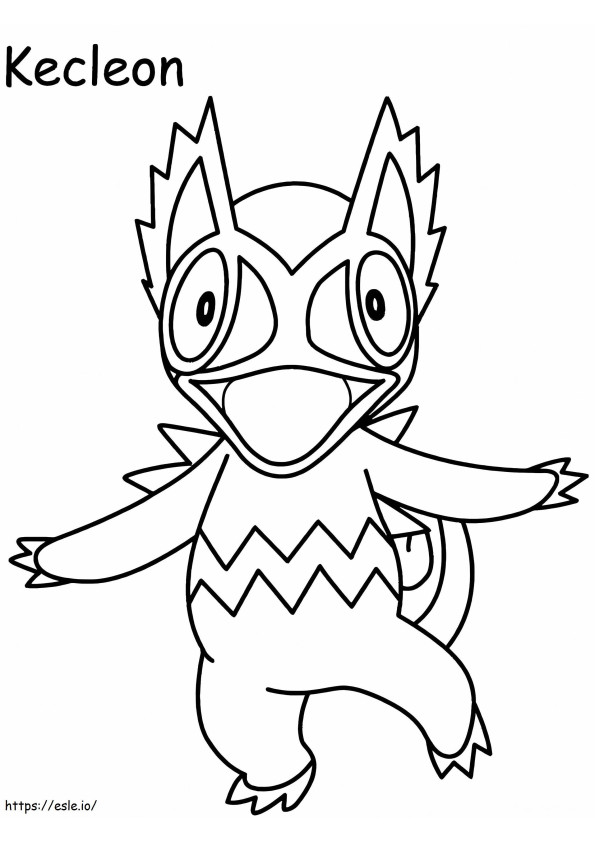 Happy Kecleon Pokemon coloring page