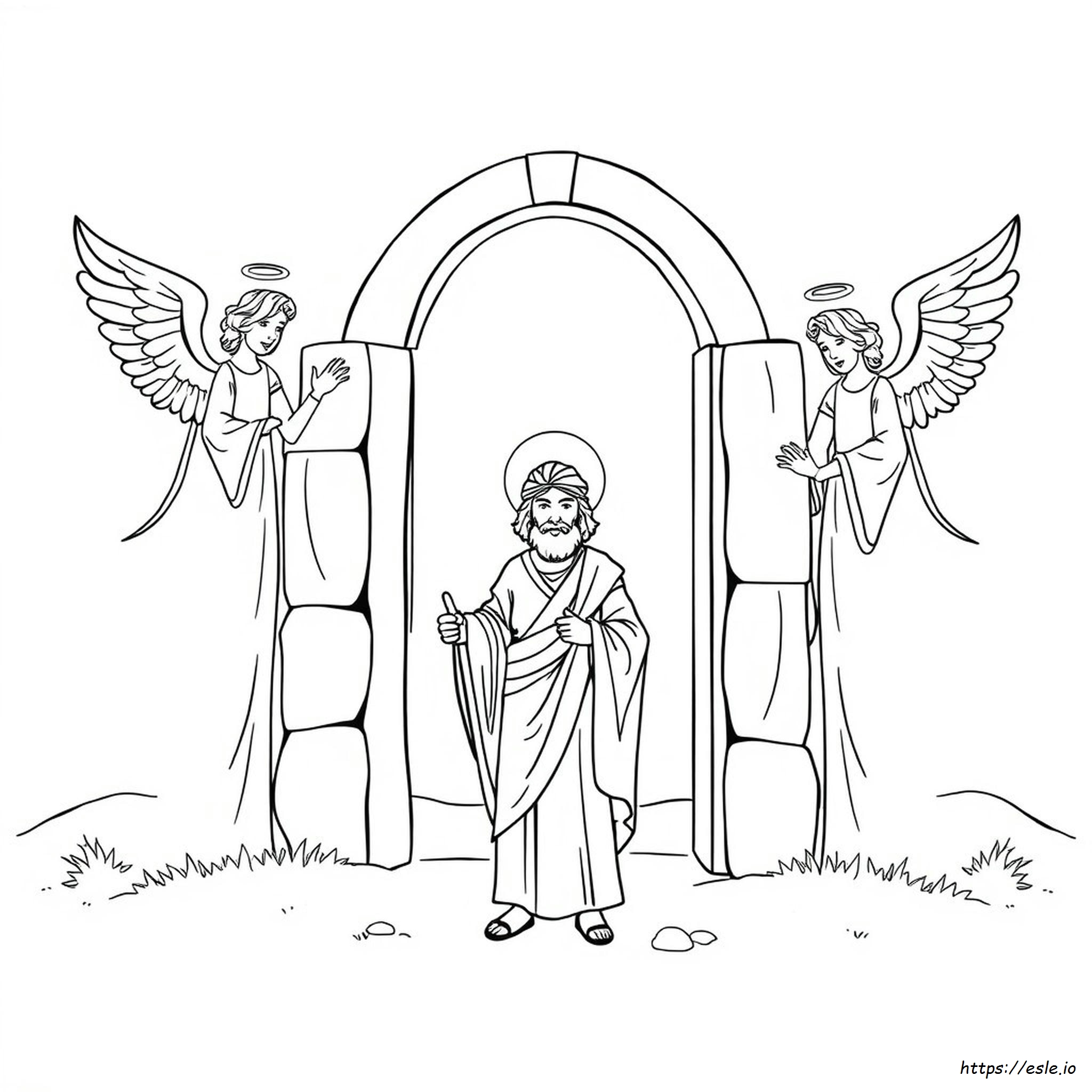 Joseph And Angel Coloring Page