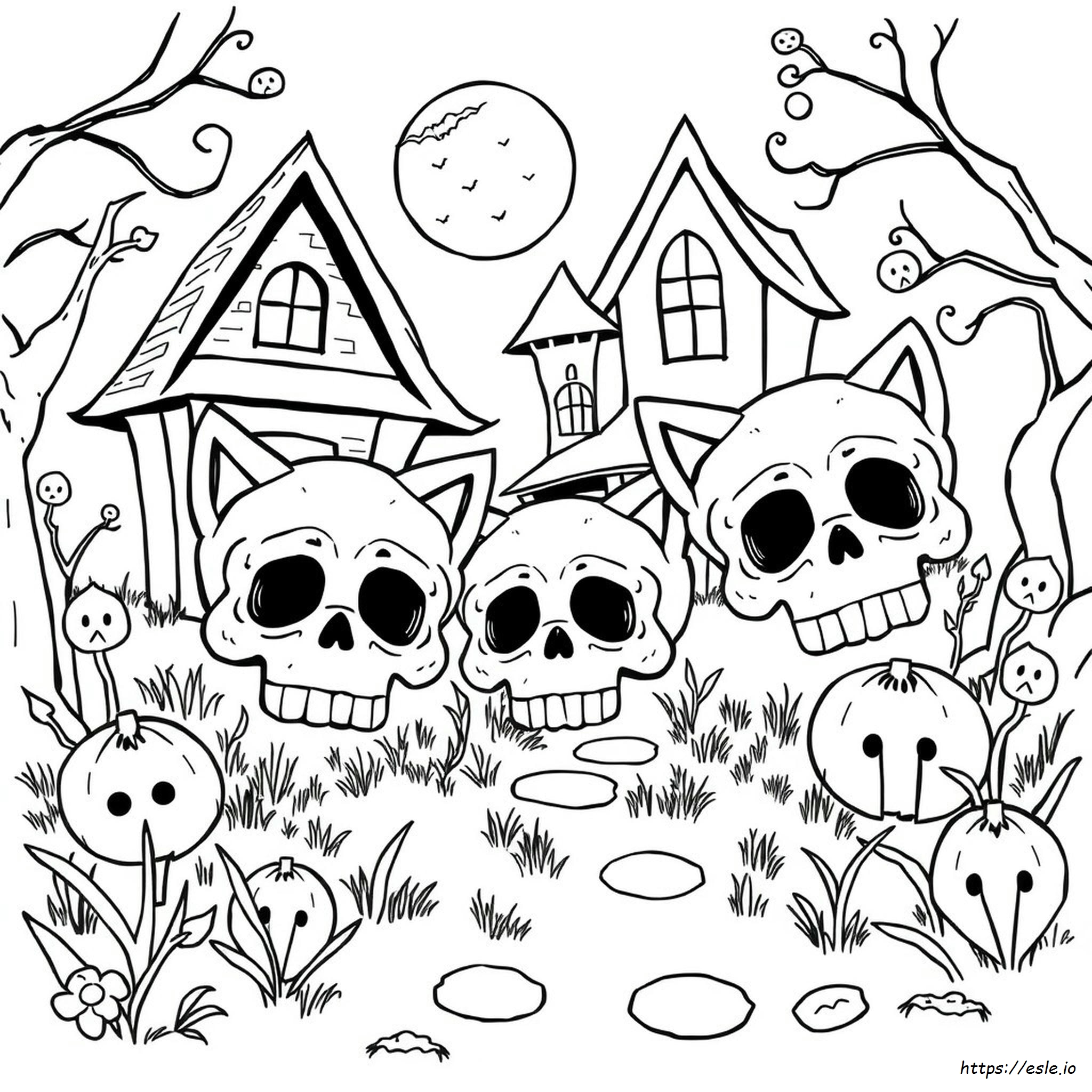 Meow Skulls Coloring Pages