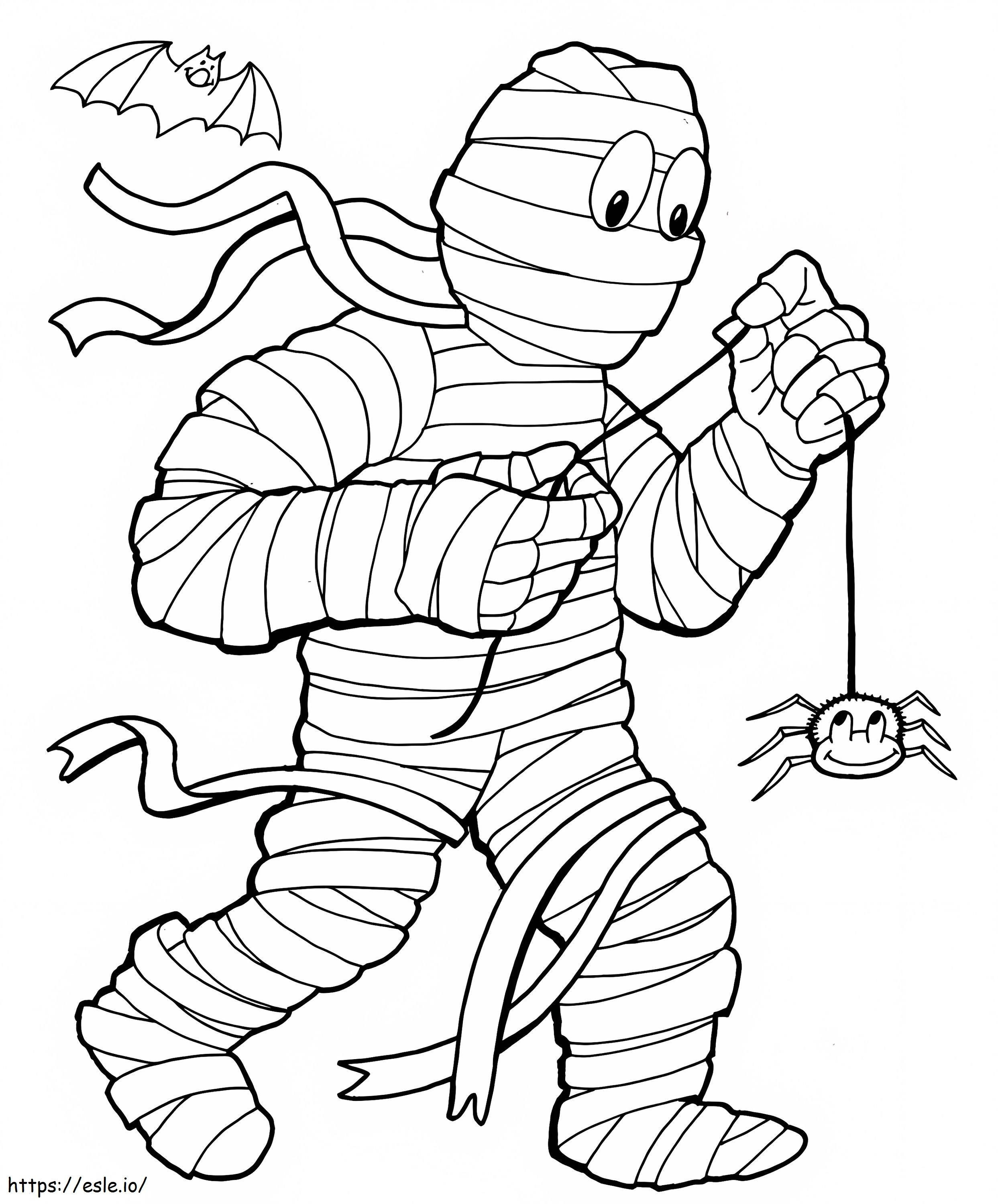 Funny Mummy Coloring Page coloring page