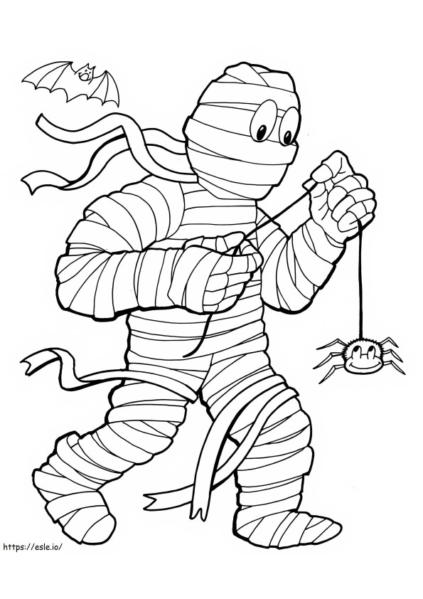Funny Mummy Coloring Page coloring page