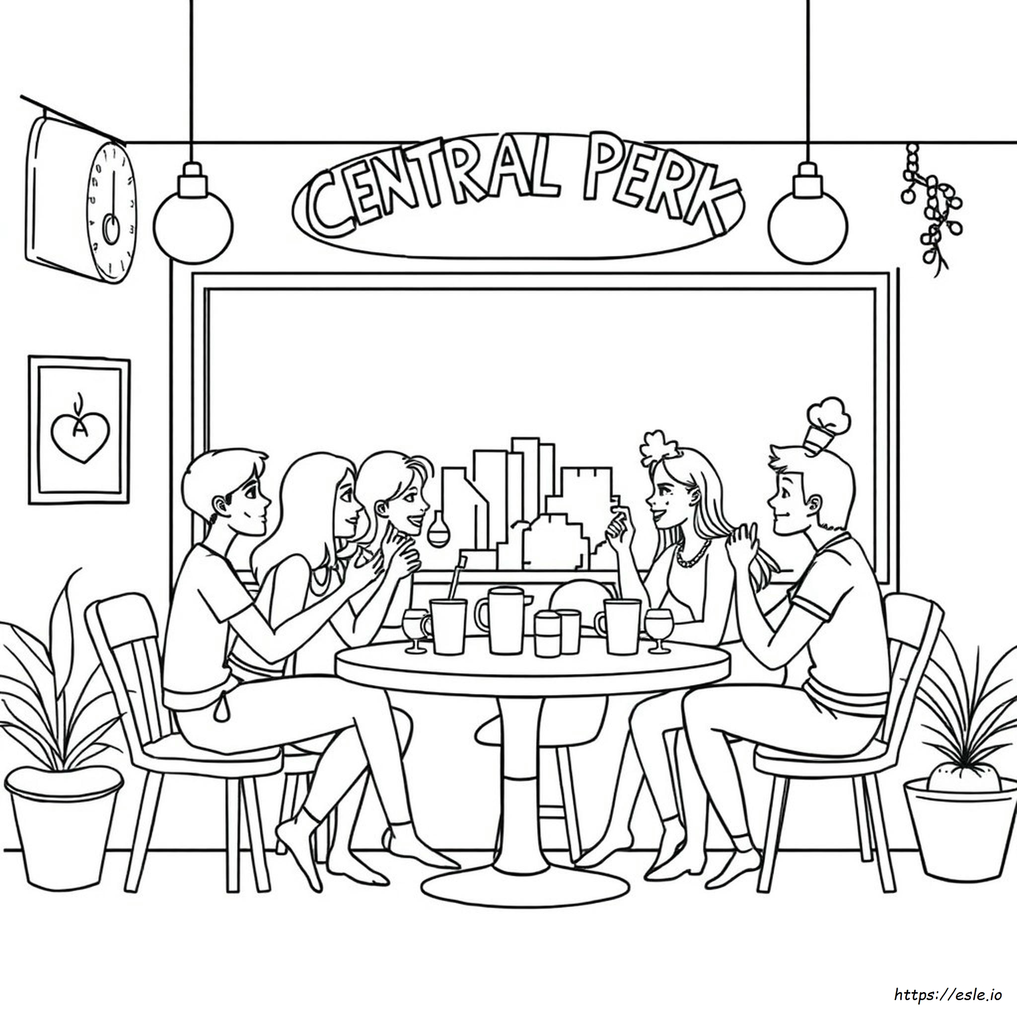 Central Perk Coloring Pages