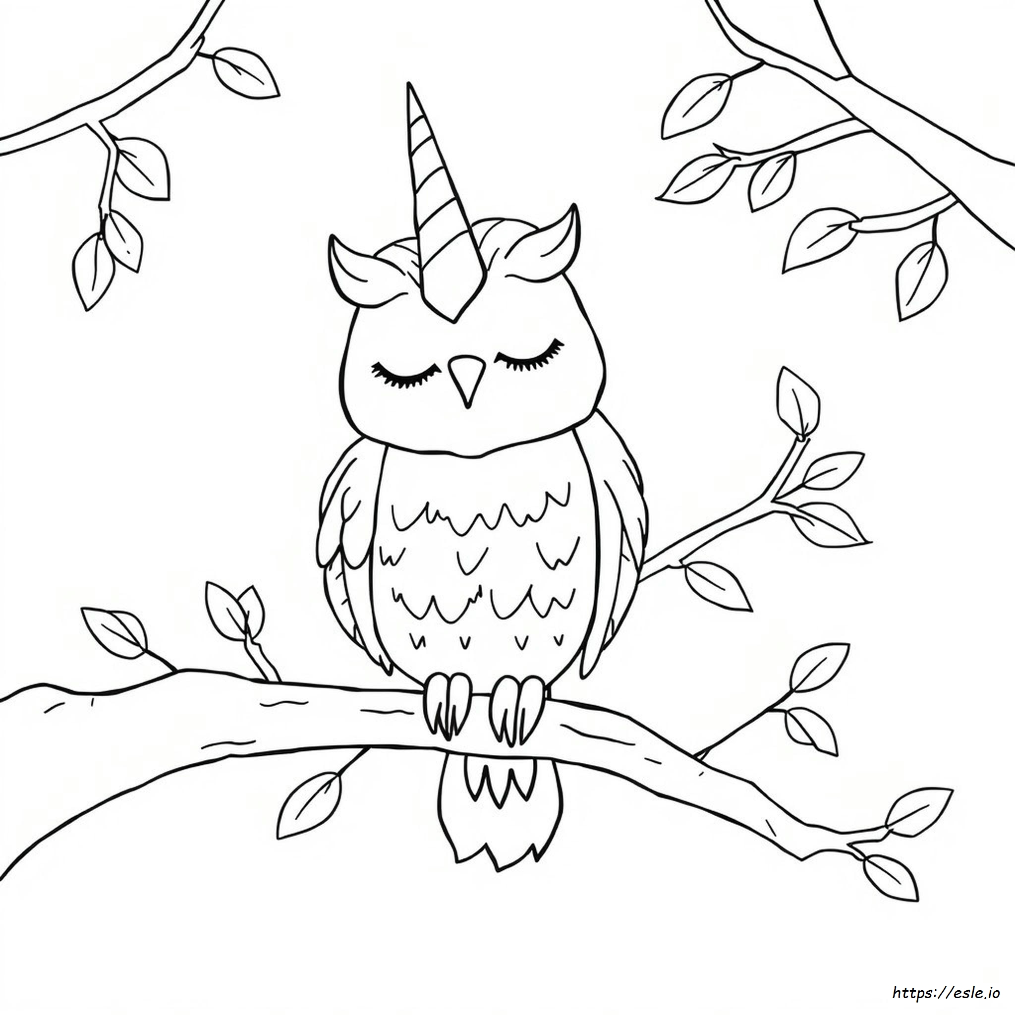 Owlicorn Coloring Page