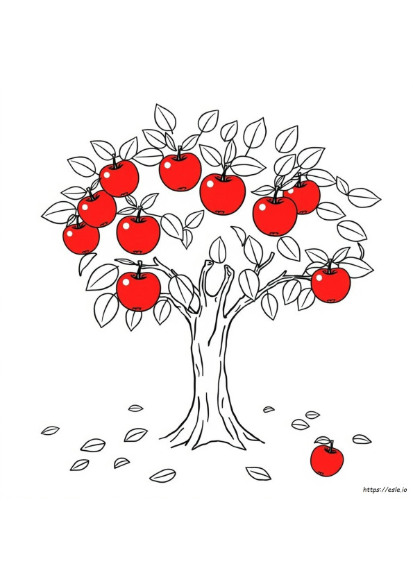 Apple Coloring Pages For Preschoolers