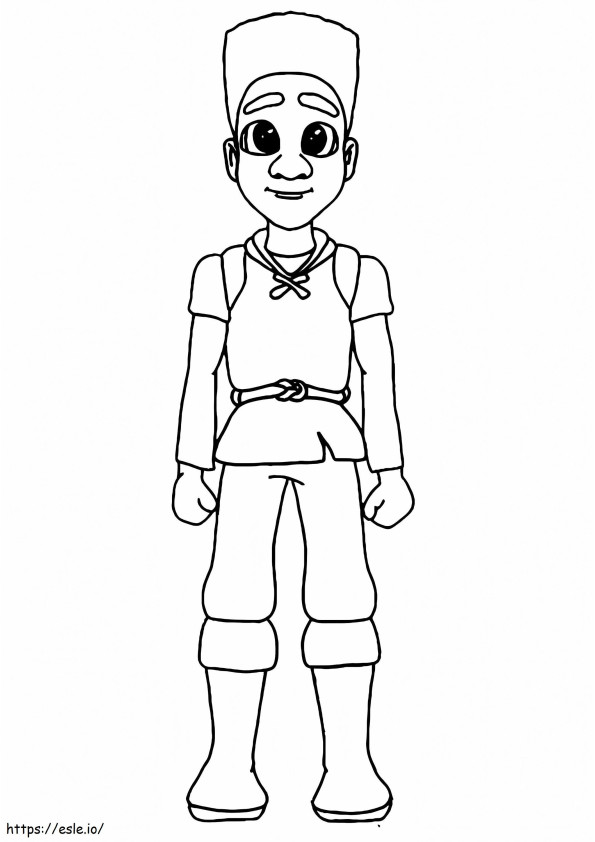 Elbone From Dragons Rescue Riders coloring page