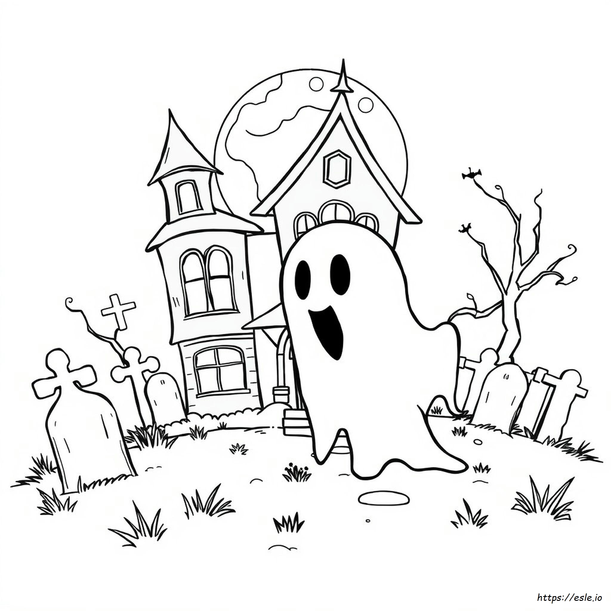 G Is For Ghost Coloring Page