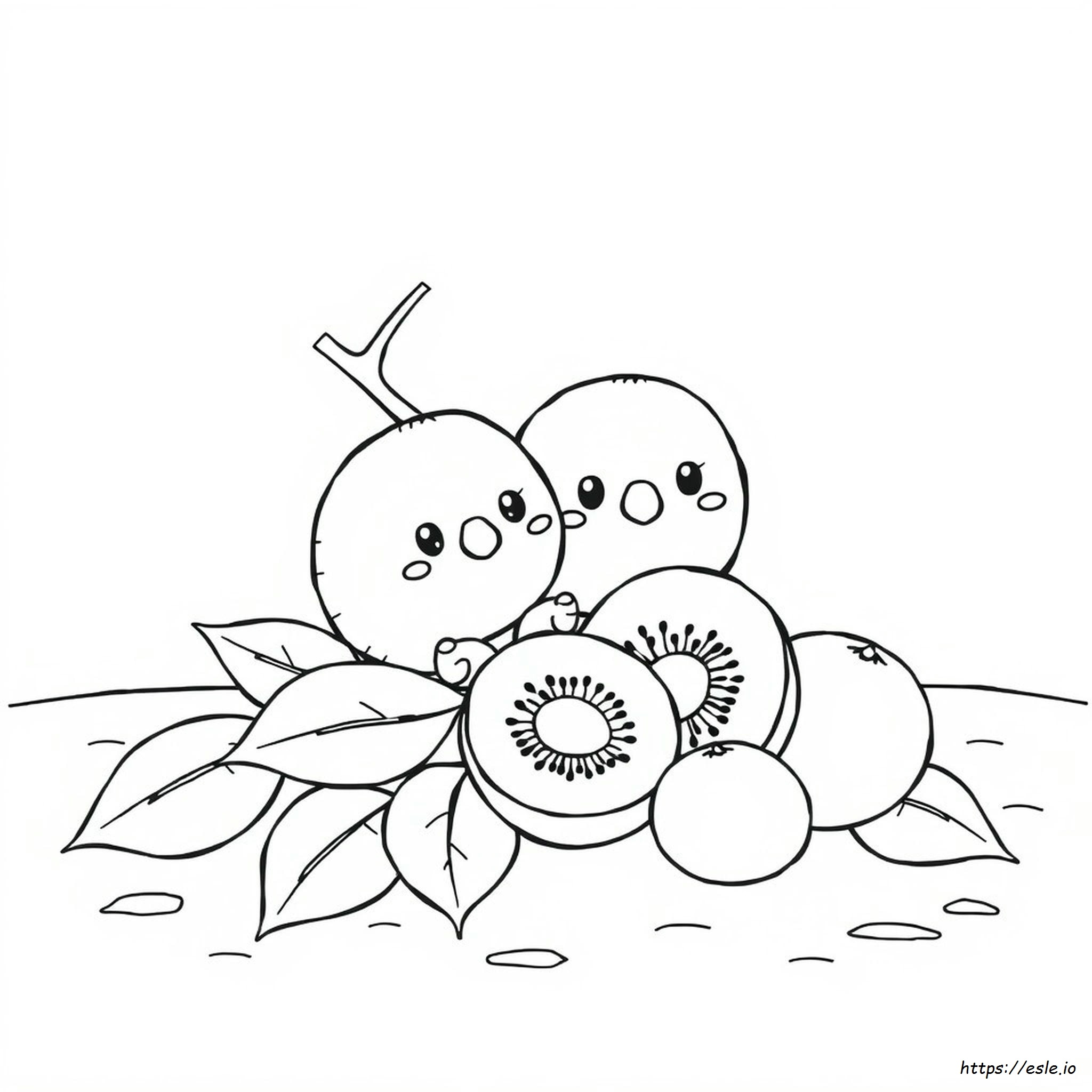Kiwi Colouring Page