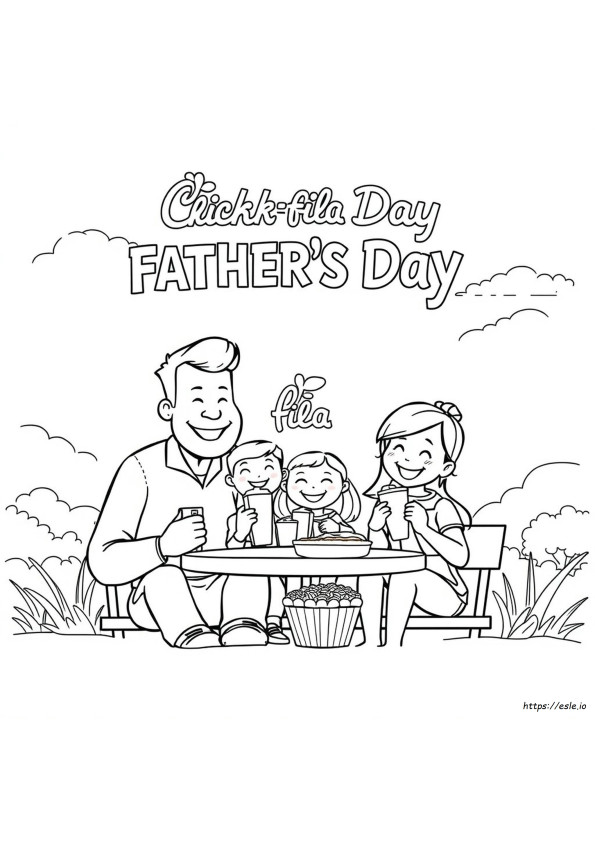 Chick Fil A Fathers Day Coloring Pages