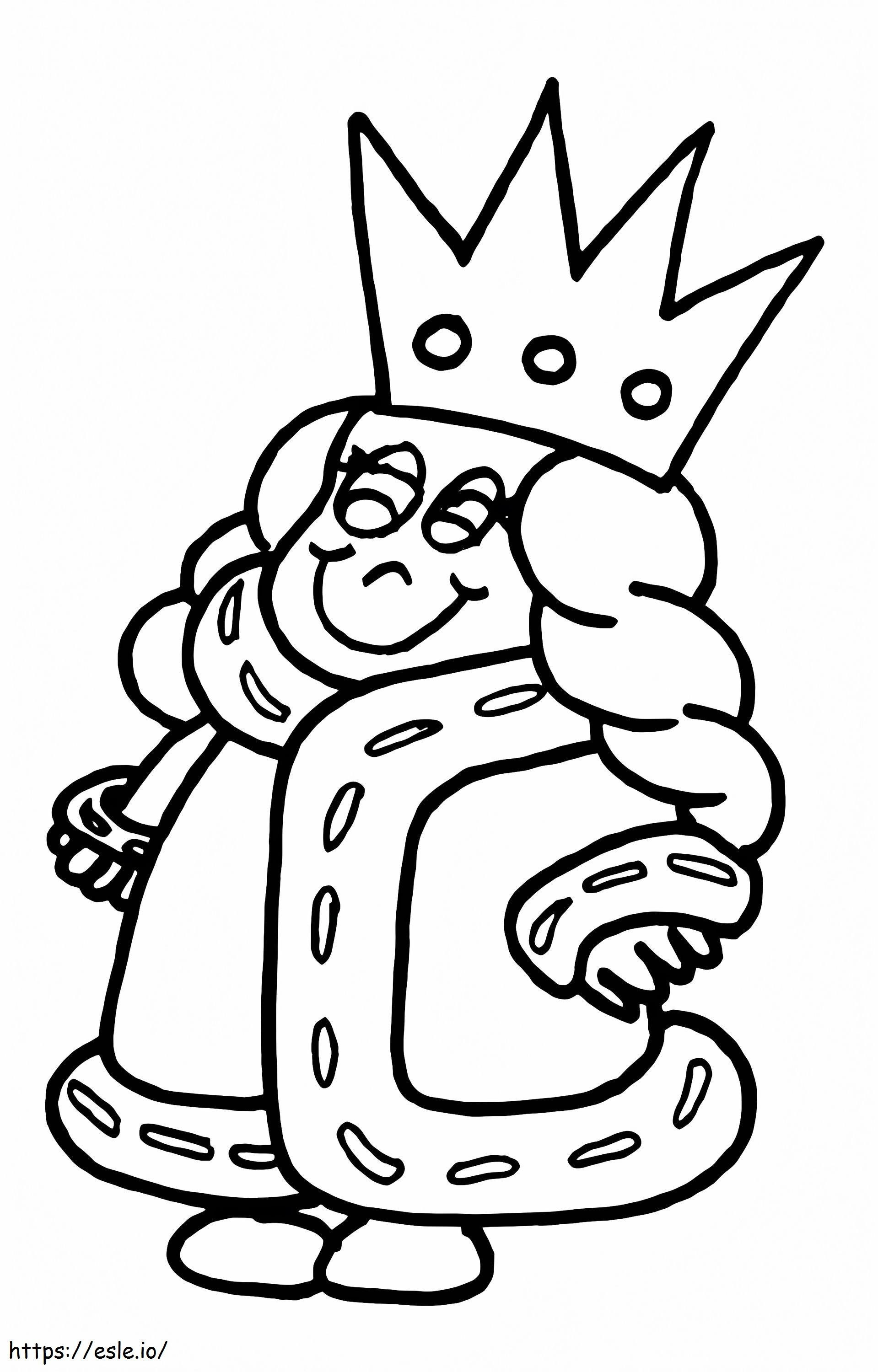 Little Queen Smiling coloring page