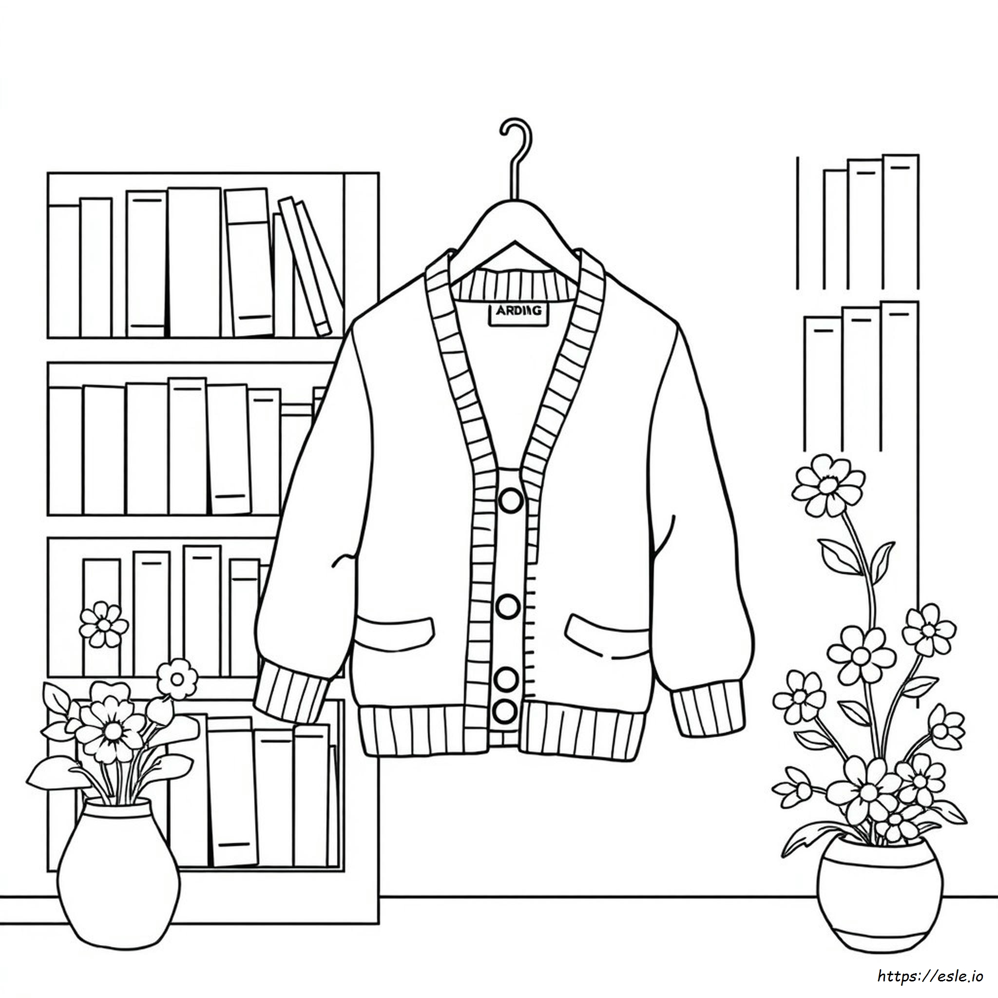 Cardigan Coloring Page
