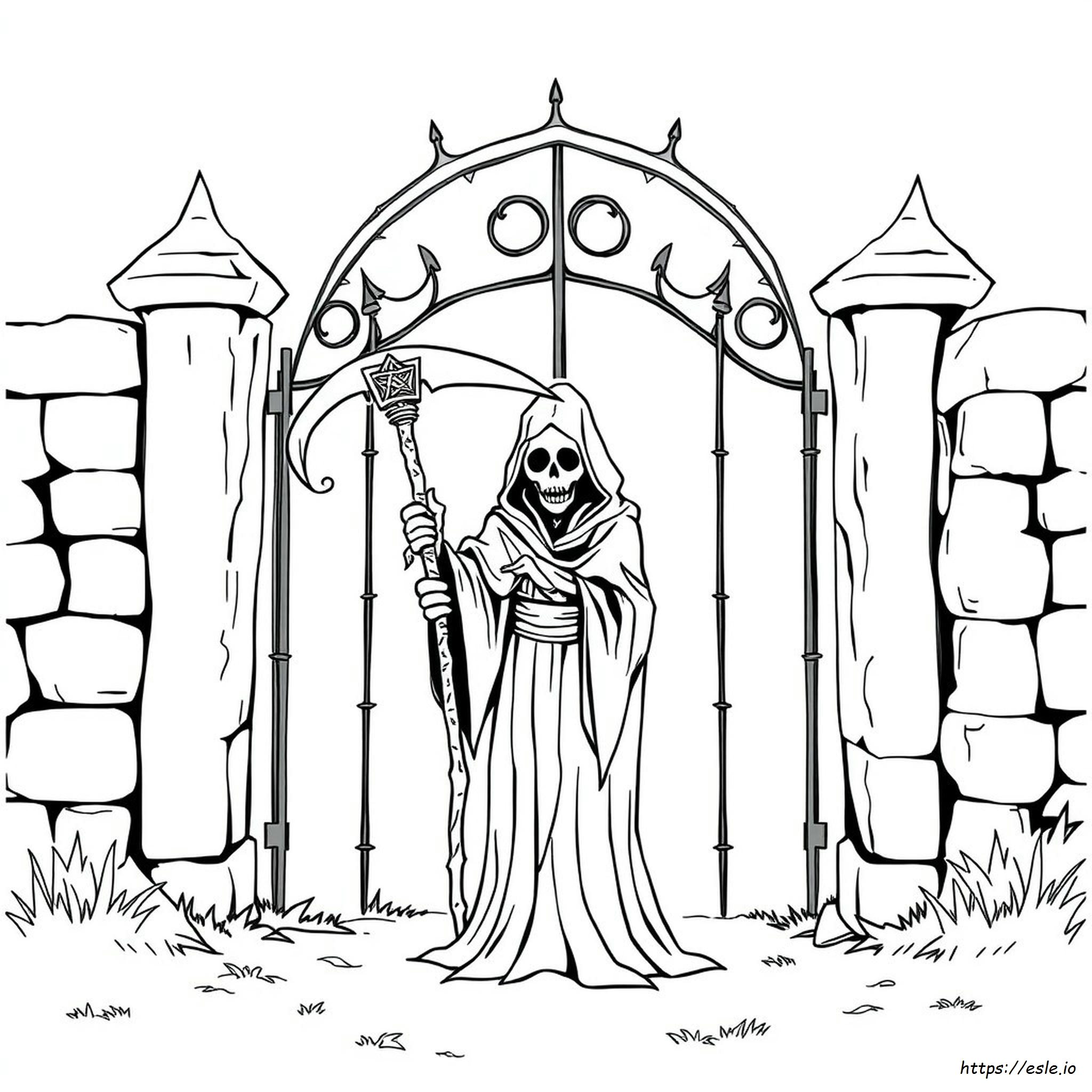 Realistic Grim Reaper Coloring Pages