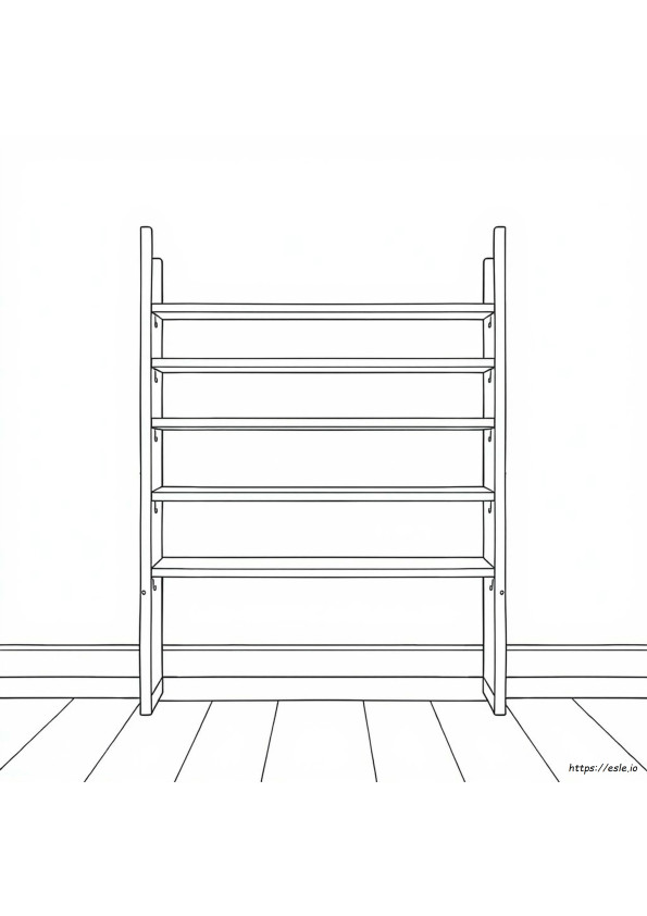 Rak Buku Kosong Lembar Mewarnai
