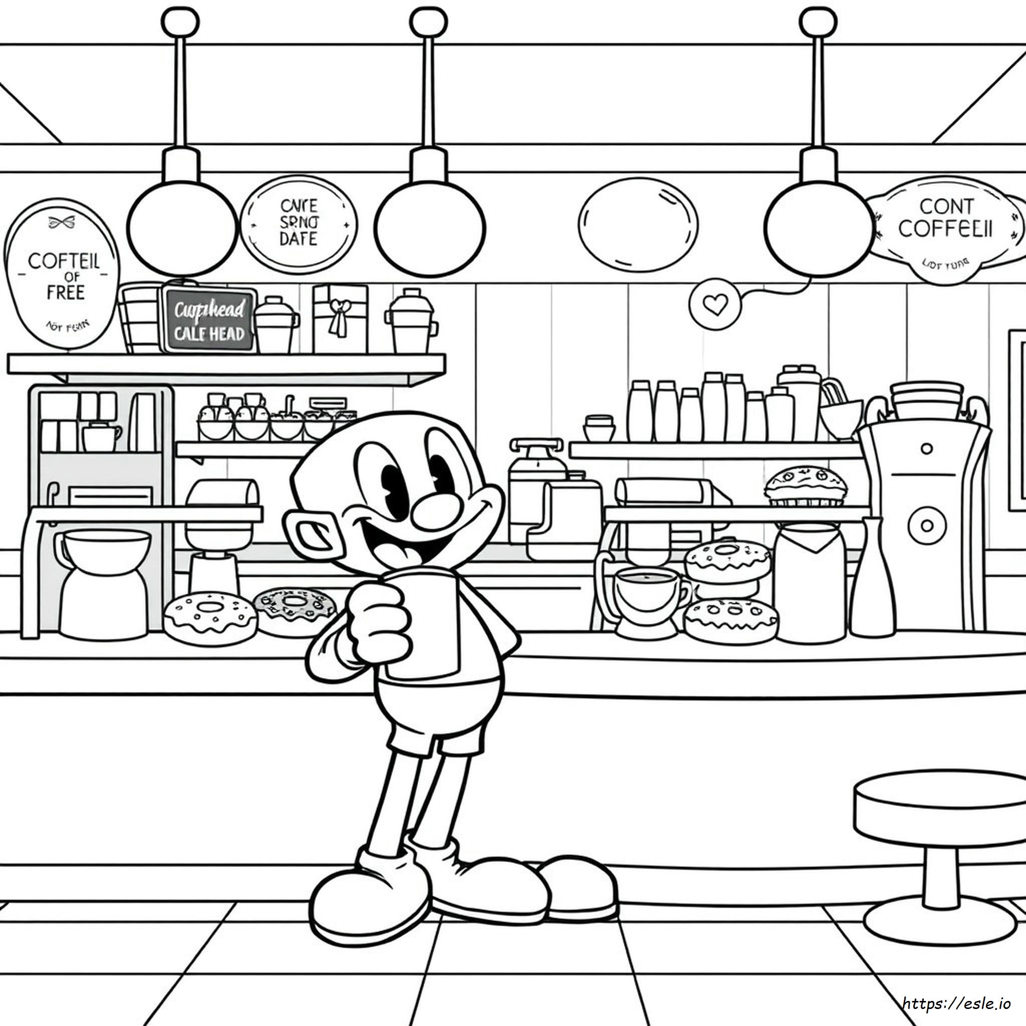 Cuphead Coloring Pages Free