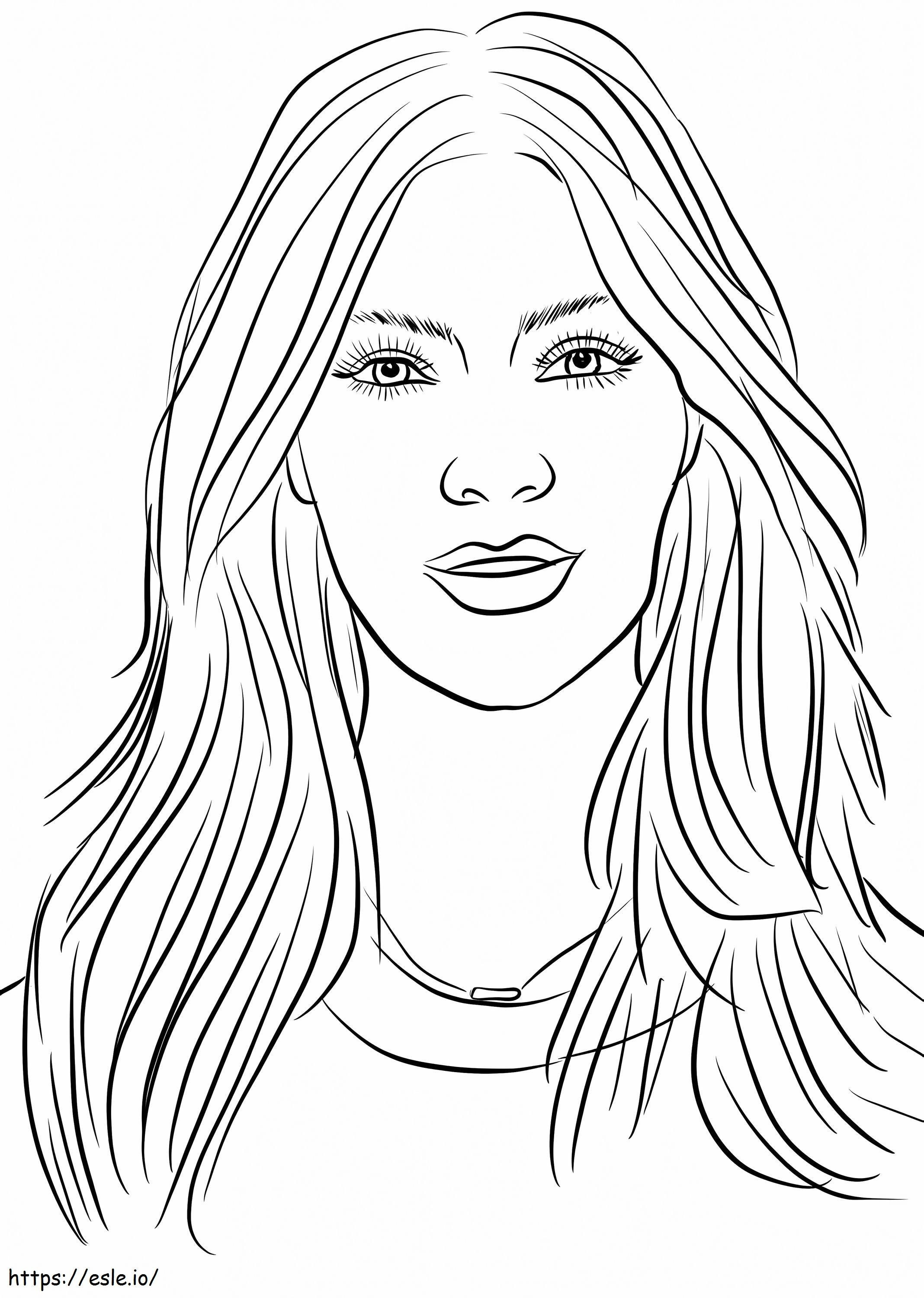 Coloriage Jolie Kim Kardashian à imprimer dessin