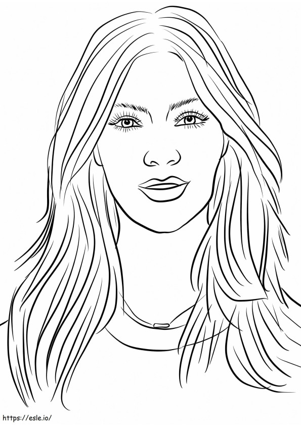 Pretty Kim Kardashian coloring page