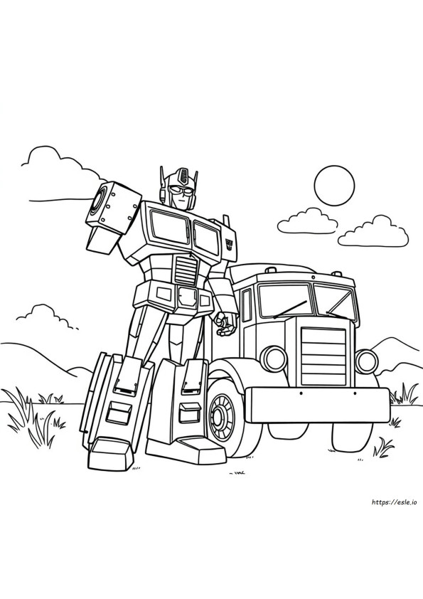Optimus Coloring Pages