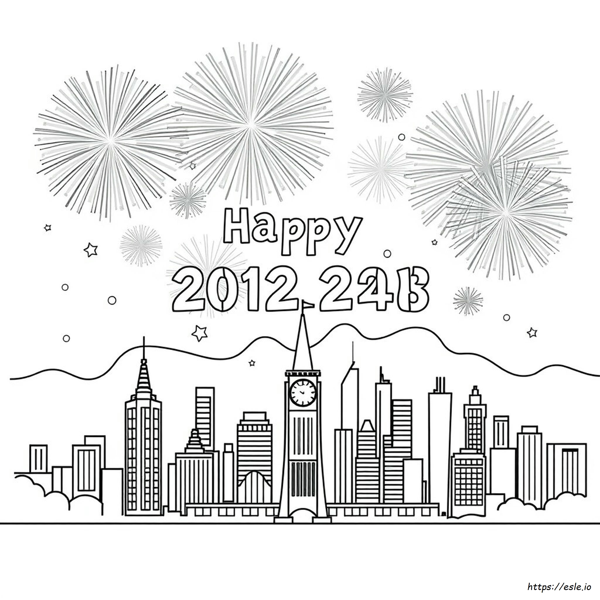 Coloriage Bonne Année