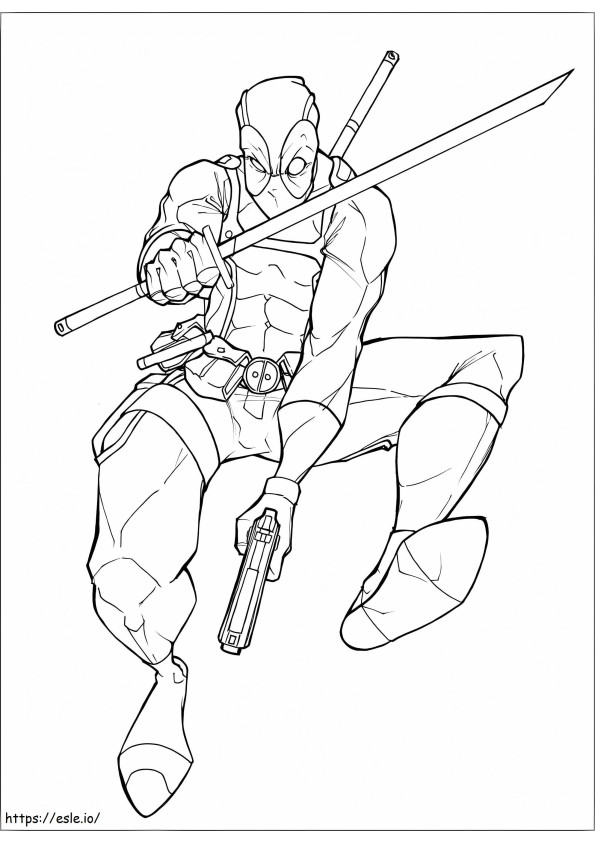 Deadpool Simple coloring page
