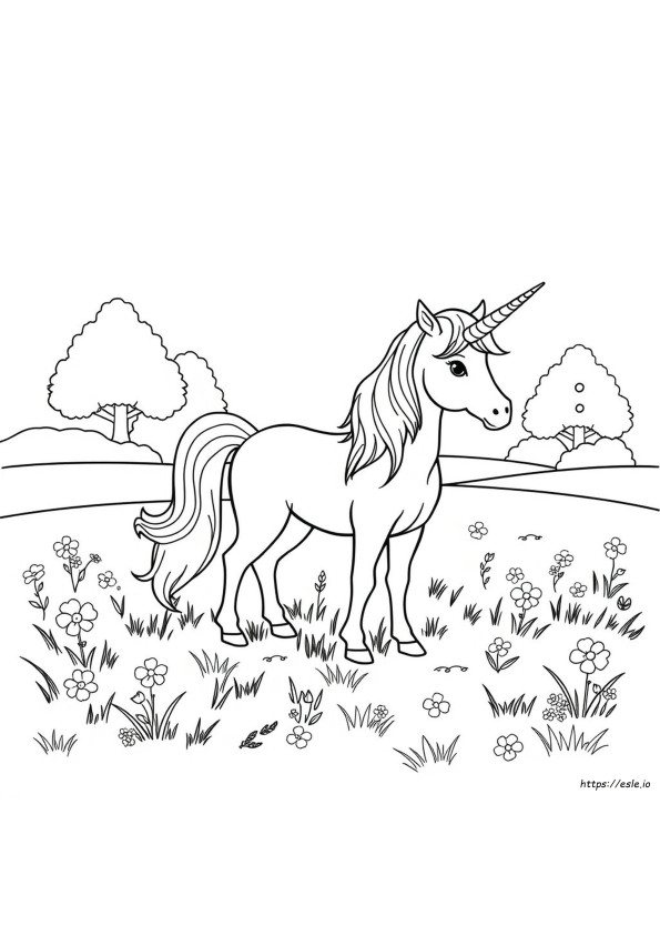 Easy Unicorn Coloring Pages Free