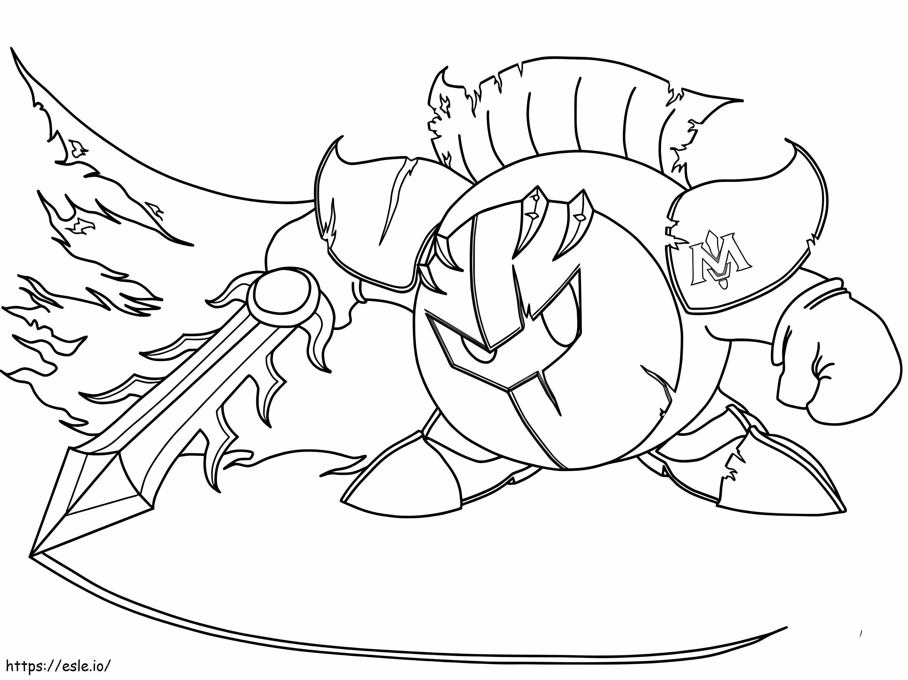 Meta Knight 8 coloring page