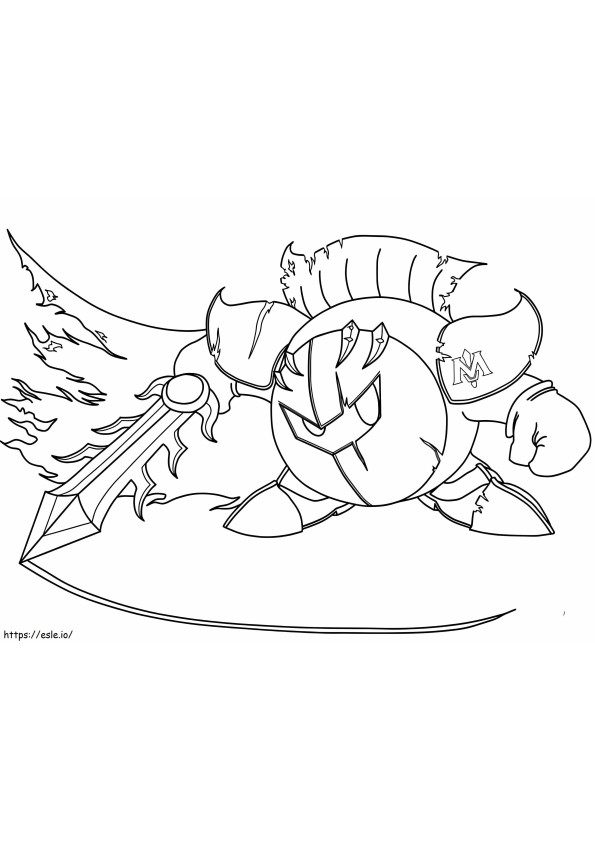 Meta Knight 8 coloring page