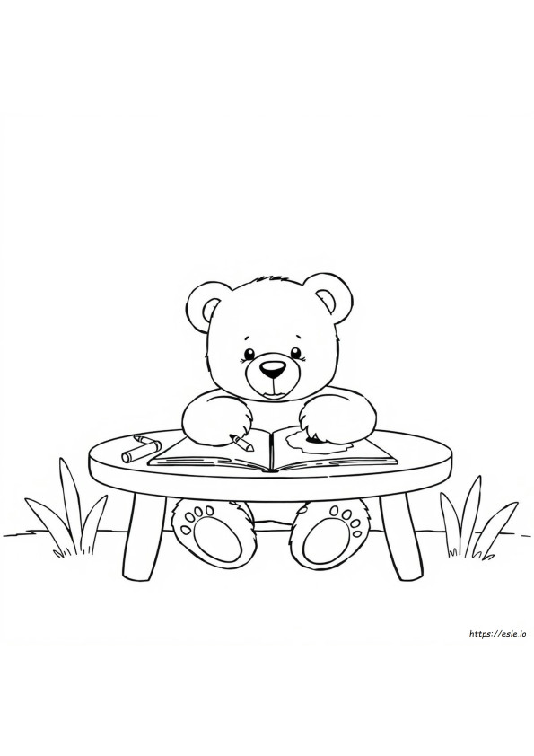 テディベア 塗り絵