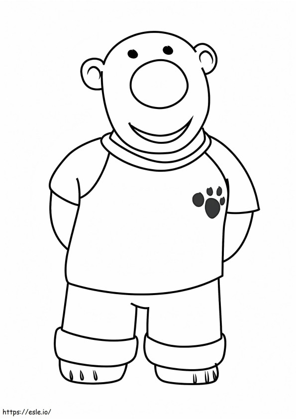 Funny Poby Bear coloring page