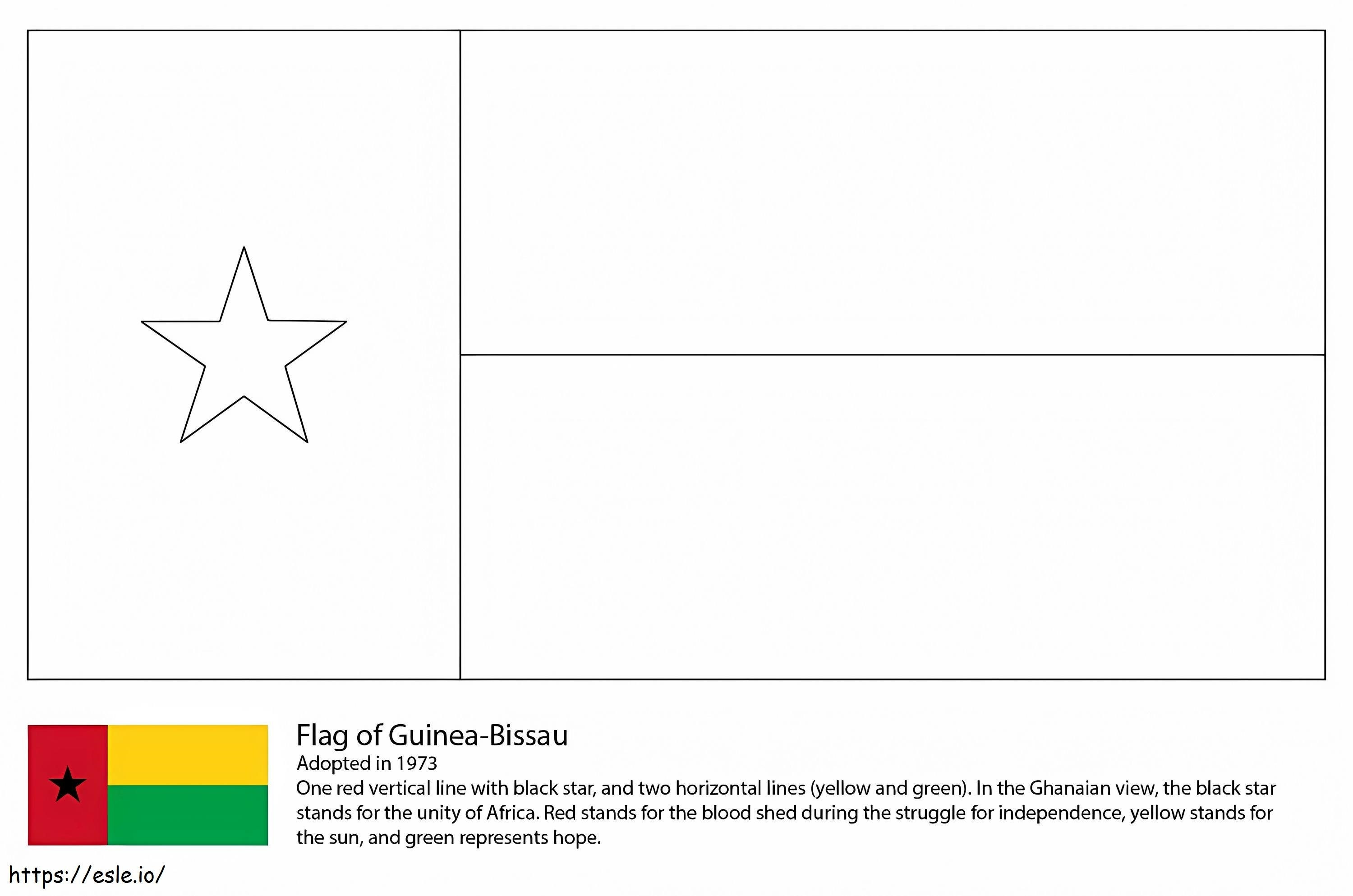  Flagge von Guinea-Bissau ausmalbilder