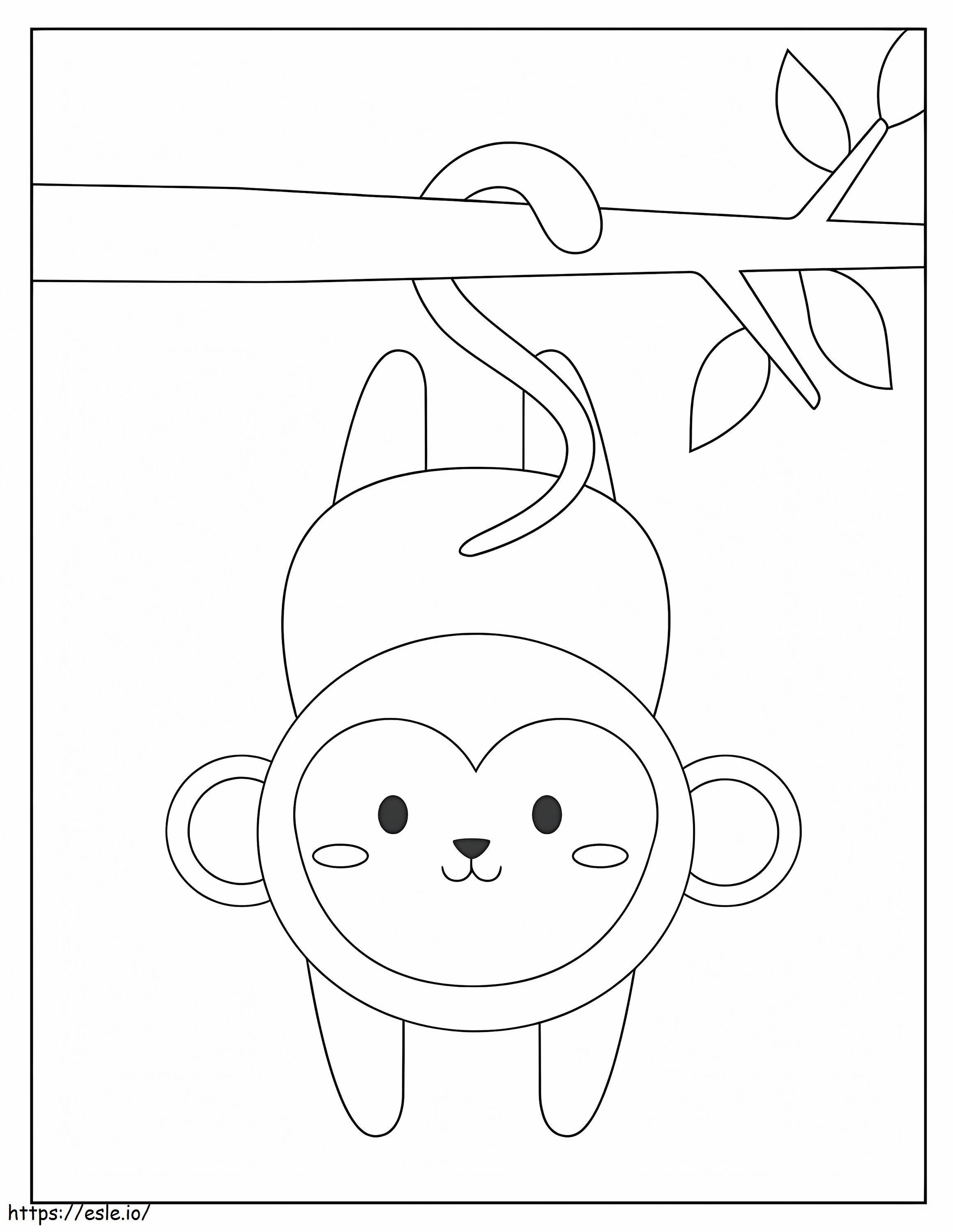 Mono Kawaii coloring page