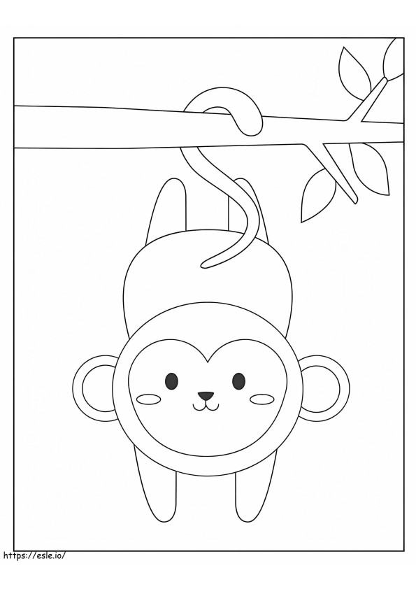 Mono Kawaii coloring page