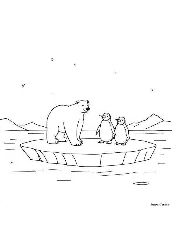 Desene De Colorat Cu Animale Arctice Pentru Preșcolari