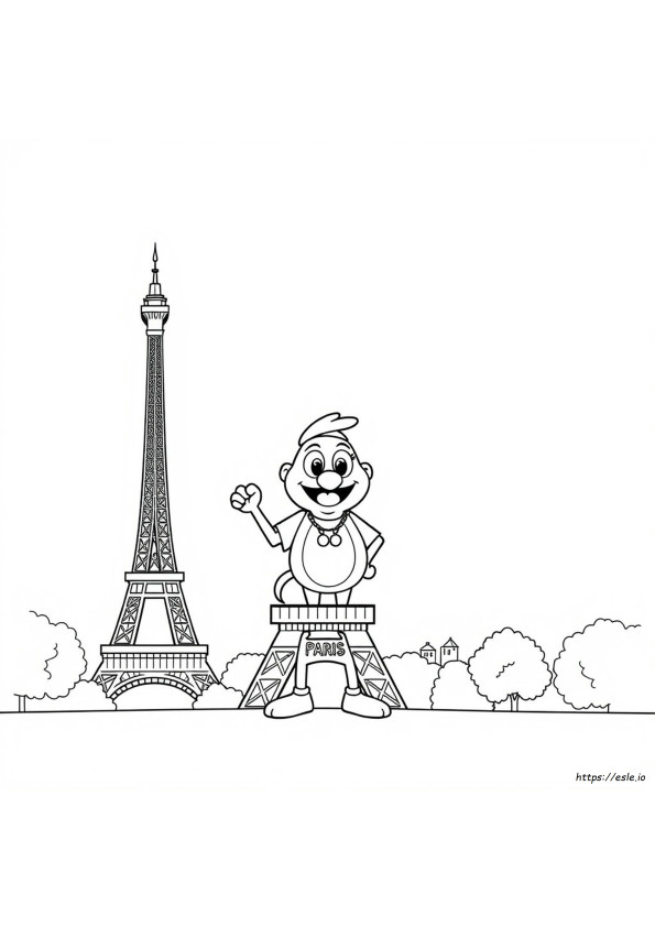 Mascotte Olimpica Di Parigi Da Colorare