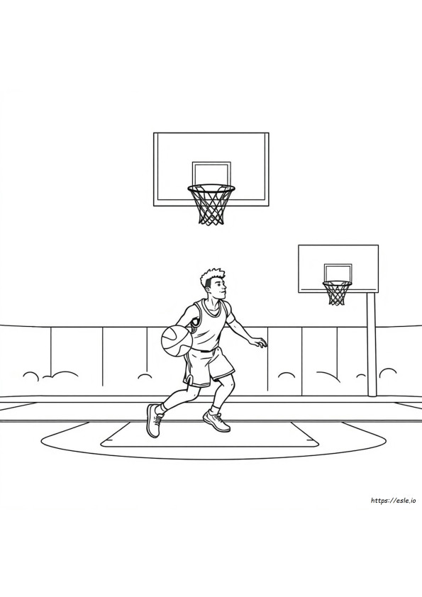 Páginas Para Colorear De Baloncesto Gratis