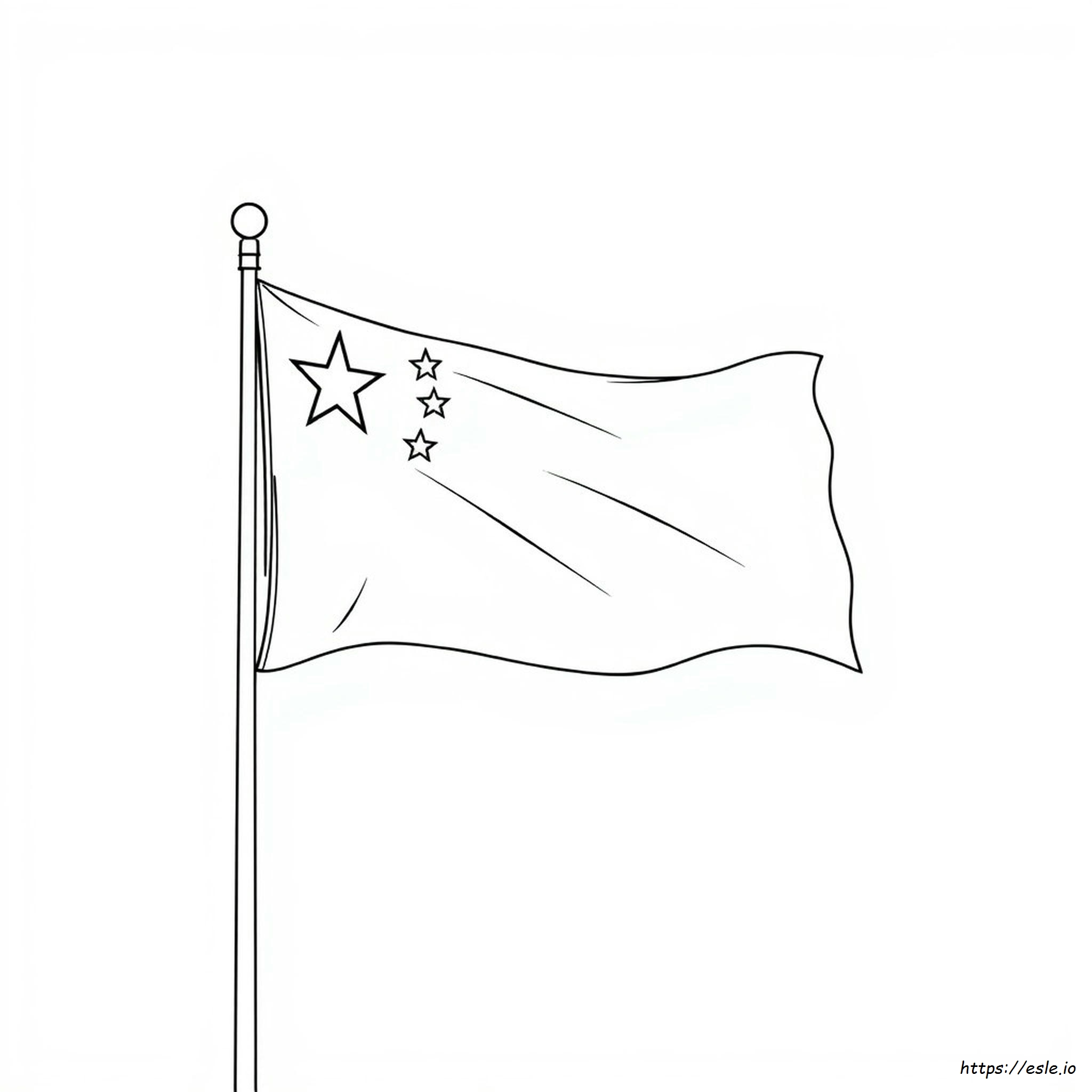 Kolorowanka Flaga Chin