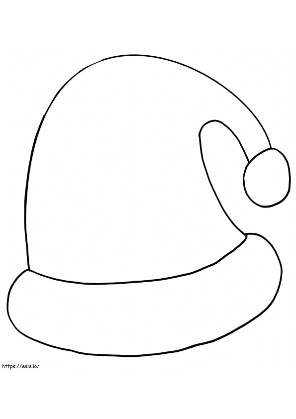 Coloriage Bonnet de Noel simple à imprimer dessin