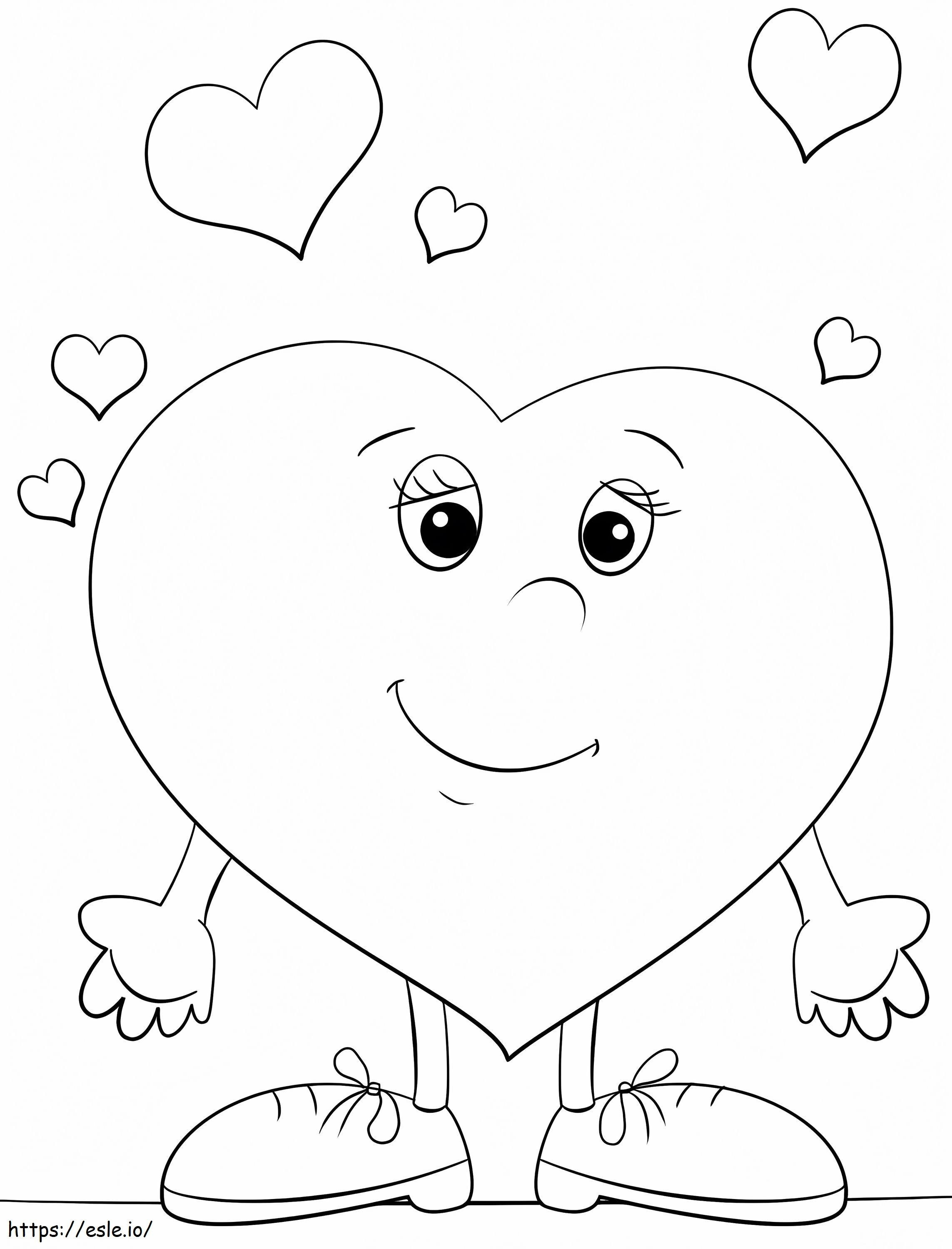 Cartoon Heart coloring page