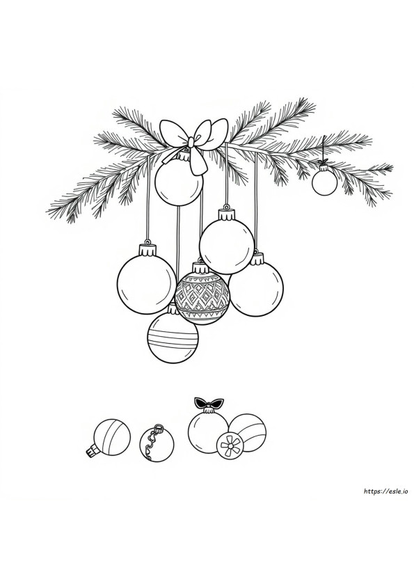 Bauble Colouring Pages