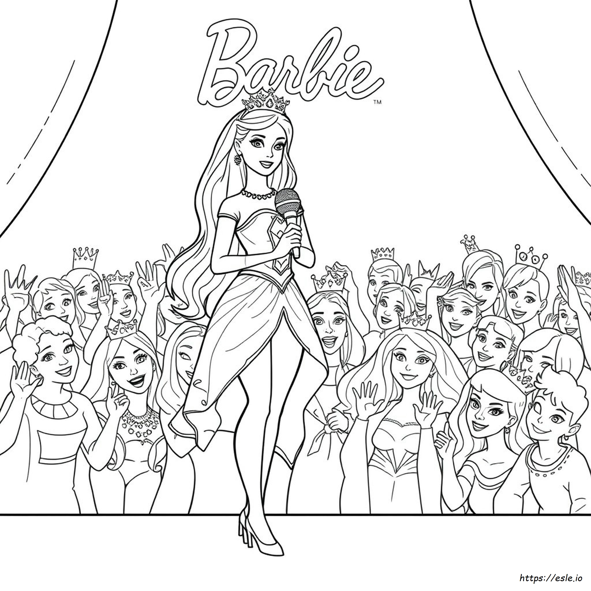 Barbie Prenses Ve Popstar Boyama Sayfaları