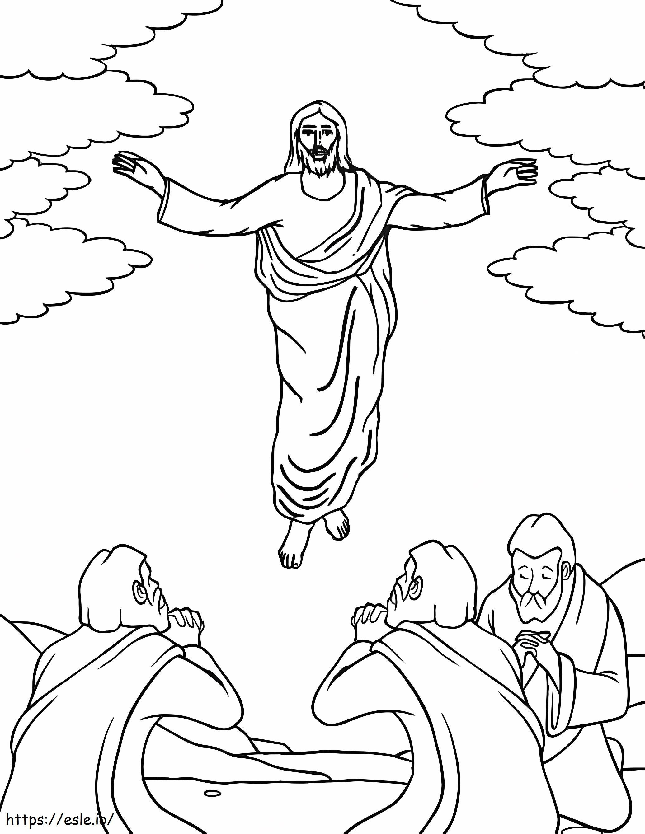 Jézus repül kifestő
