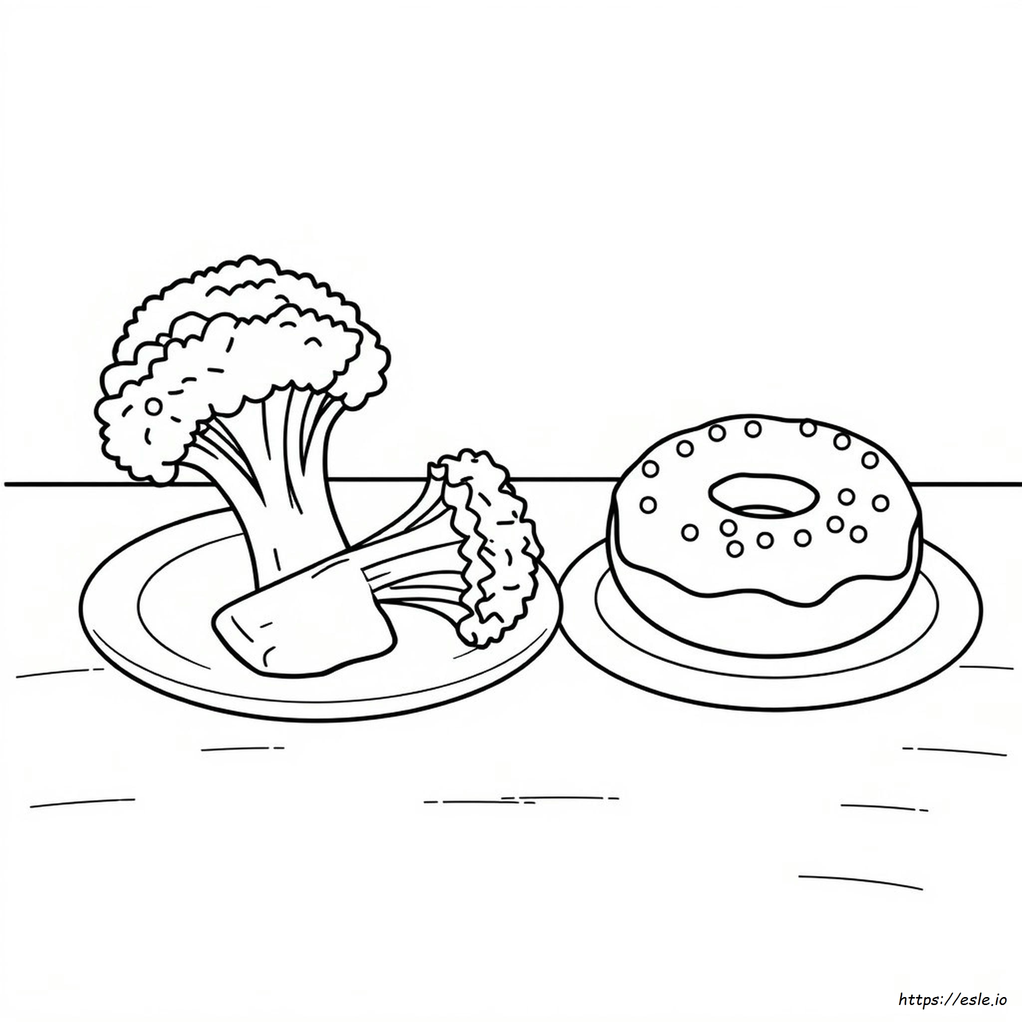 Healthy And Unhealthy Food For Coloring