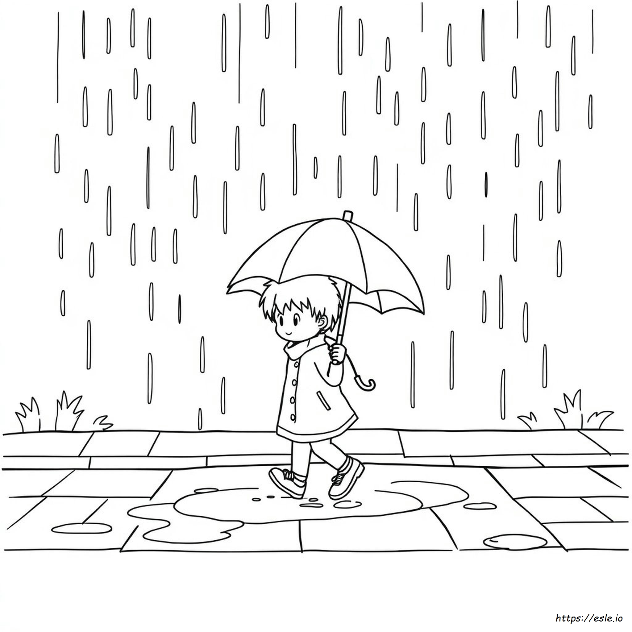 Regentag Ausmalbild Kostenlos