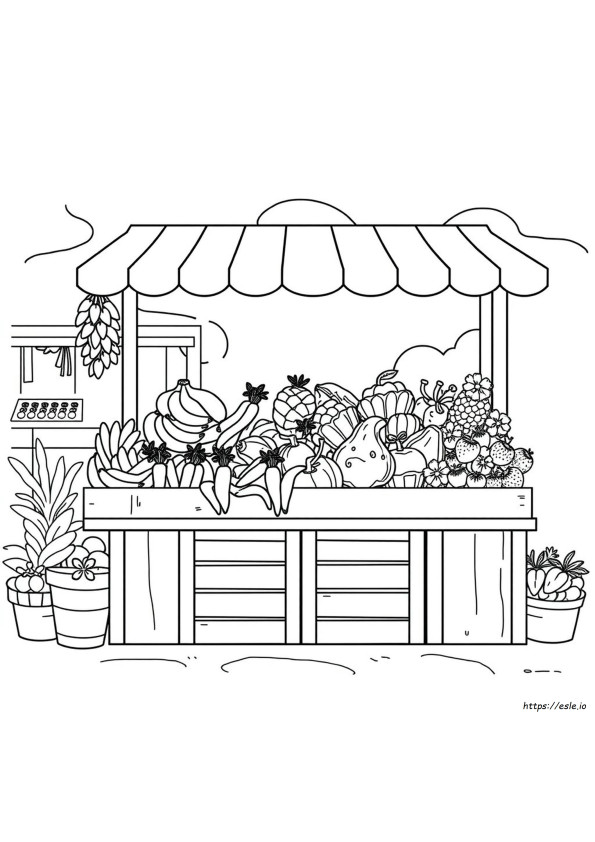 Fruits And Vegetables Coloring Sheets