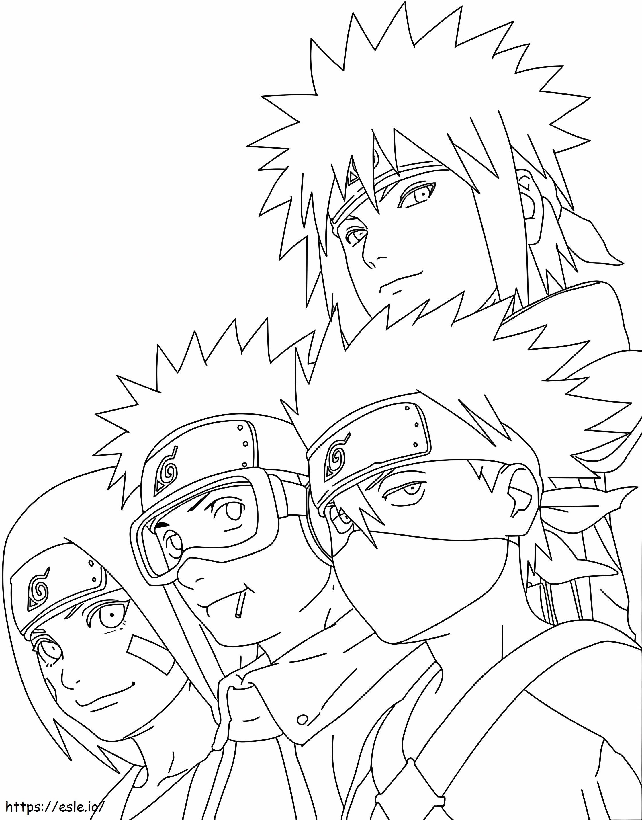 Minato para colorir Naruto - Desenhos para colorir grátis para